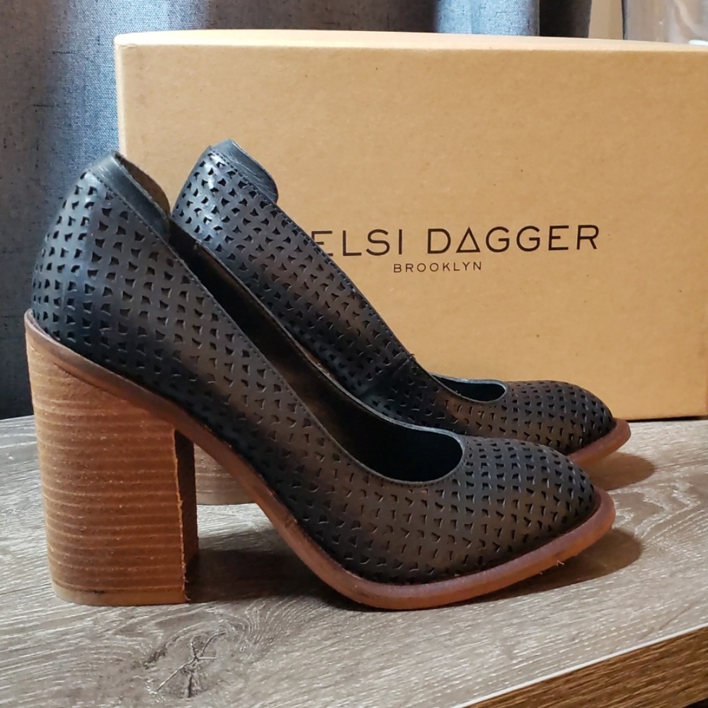 💃Genuine Leather Block Heel Pump